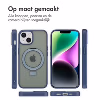 Accezz Ring Stand Backcover met MagSafe Apple iPhone 14 - Blauw