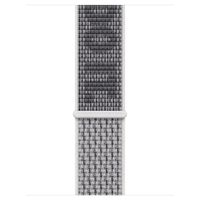 Apple Nike Sport Loop Band Apple Watch Series 1 t/m 9 / SE (38/40/41 mm) | Series 10 / 11 (42 mm) - White / Black
