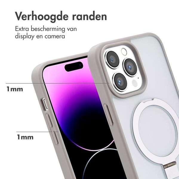 Accezz Ring Stand Backcover met MagSafe Apple iPhone 14 Pro Max - Grijs