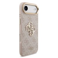 Guess 4G Metal Logo Backcover Apple iPhone Air - Gold Edge - Pink
