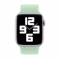 Apple Gevlochten solobandje Apple Watch | 44/45/46/49 mm - Maat 7 - Pistachio