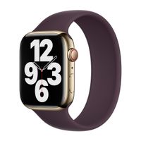 Apple Siliconen solobandje Apple Watch | 38/40/41/42 mm - Maat 5 - Dark Cherry