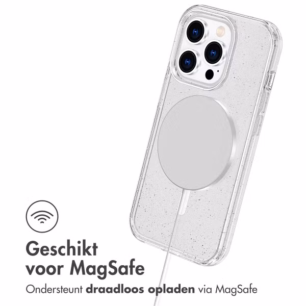imoshion Sparkle Backcover met MagSafe Apple iPhone 13 Pro - Glitter Transparant
