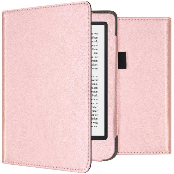 imoshion Vegan Leather Bookcase Kobo Clara 2E / Tolino Shine 4 - Rosé Goud