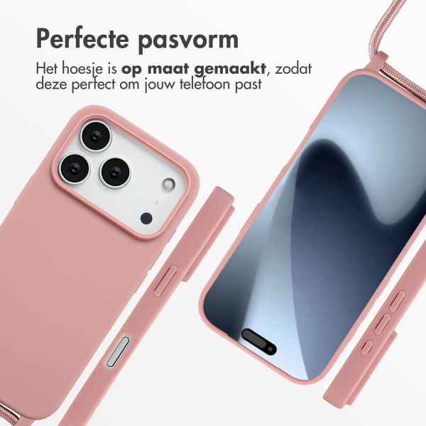 imoshion Siliconen hoesje met koord Apple iPhone 17 Pro - Sand Pink