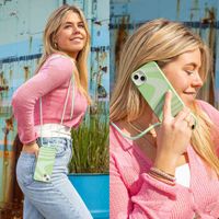 imoshion Siliconen design hoesje met koord Apple iPhone 15 - Retro Green