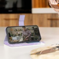 imoshion Design Bookcase Apple iPhone SE (2022 / 2020) / 8 / 7 / 6(s) - Purple Marble