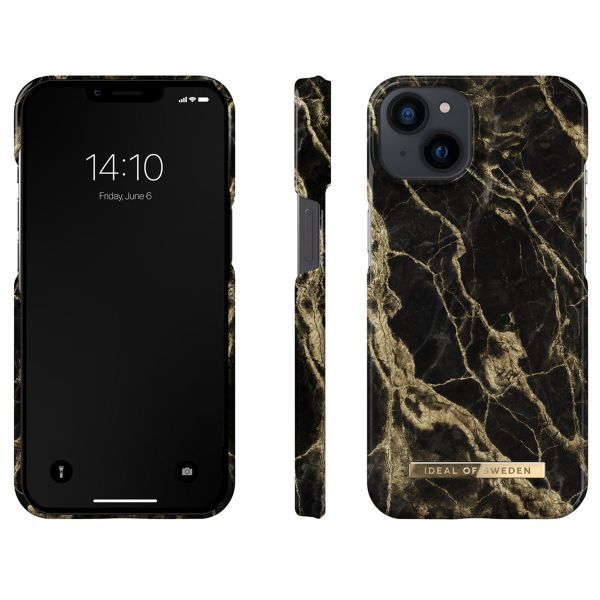 iDeal of Sweden Fashion Backcover iPhone 13 - Golden Smoke Marble