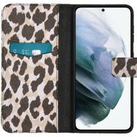 imoshion Design Softcase Bookcase Galaxy S21 - Golden Leopard