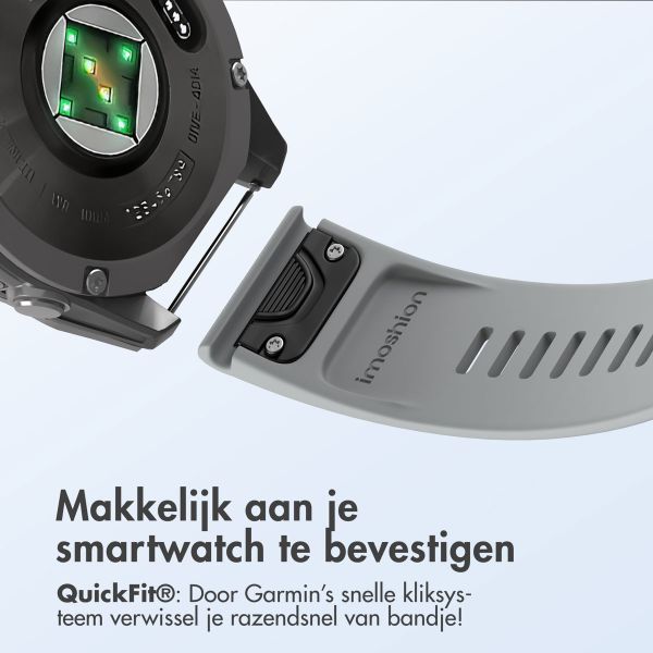 imoshion QuickFit® Line Siliconenbandje Garmin Watch | 20 mm aansluiting - Grijs