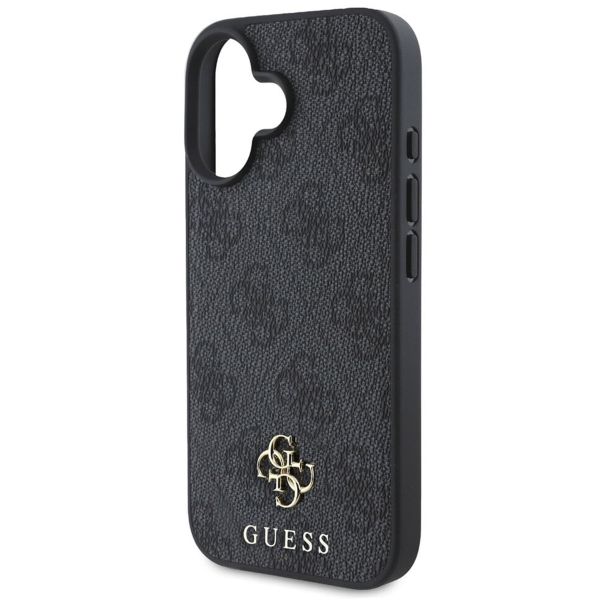 Guess 4G Metal Logo Backcover MagSafe Apple iPhone 16 - Zwart