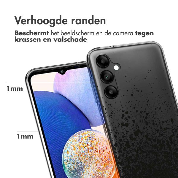 imoshion Design hoesje Samsung Galaxy A14 (5G/4G) - Spetters - Zwart