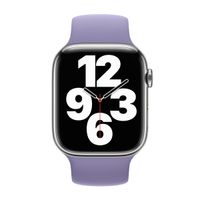 Apple Siliconen solobandje Apple Watch | 44/45/46/49 mm - Maat 7 - English Lavender
