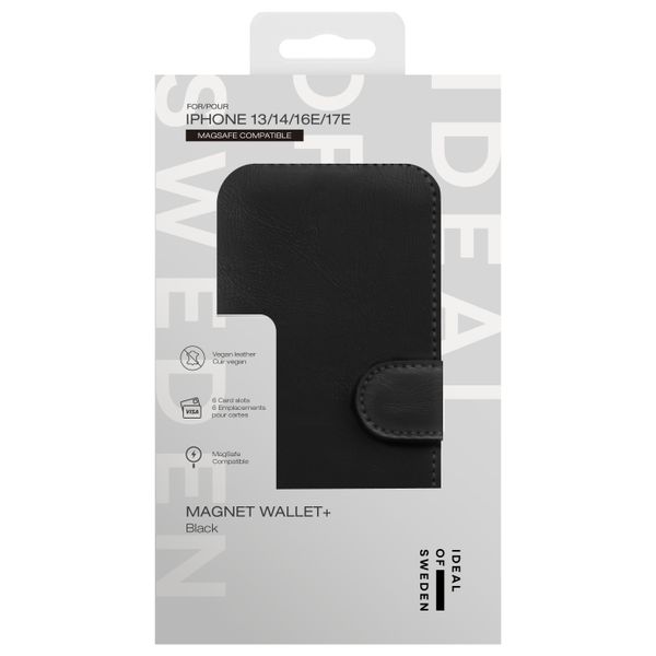 iDeal of Sweden Magnet Wallet+ Bookcase Apple iPhone 17e / 16e / 15 / 14 / 13 - Black