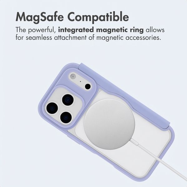 imoshion Transparent Bookcase with MagSafe Apple iPhone 17 Pro Max - Lilac