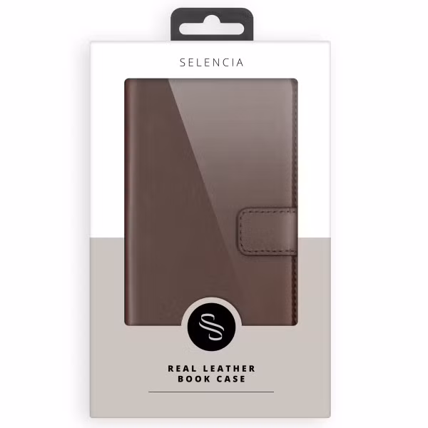Selencia Echt Leren Bookcase iPhone 11 Pro Max - Bruin
