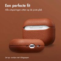 Accezz Echt Leren Case  Apple Airpods Pro 3 - Cognac