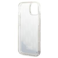 Karl Lagerfeld Liquid Glitter Backcover Monogram iPhone 14 - Zilver