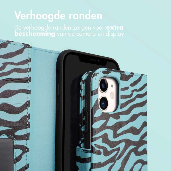 imoshion Design Bookcase Apple iPhone 11 - Black Blue Stripes