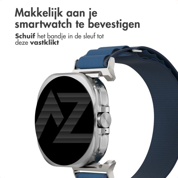 Accezz Nylon Alpine bandje Samsung Galaxy Watch Ultra 2 (2026) / Ultra (2024/2025) - Dark Blue
