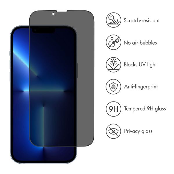 Accezz Tempered Glass Privacy Screen protector Apple iPhone 13 Pro Max / 14 Plus