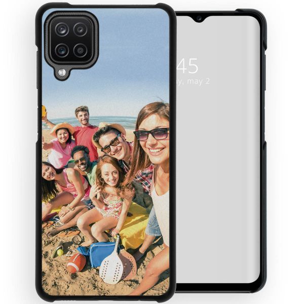 Ontwerp je eigen Samsung Galaxy A12 hardcase hoesje - Zwart