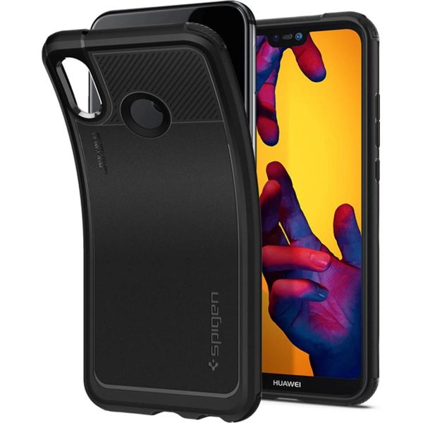 Spigen Marked Armor Backcover Huawei P20 Lite - Zwart