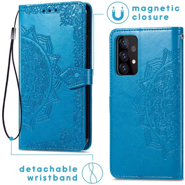 imoshion Mandala Bookcase Samsung Galaxy A72 - Turquoise