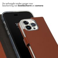 Selencia Echt Leren Bookcase Apple iPhone 14 Pro - Lichtbruin