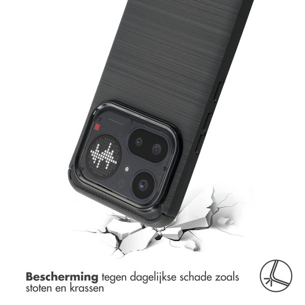 imoshion Brushed Backcover Nothing Phone (4a) Pro - Zwart