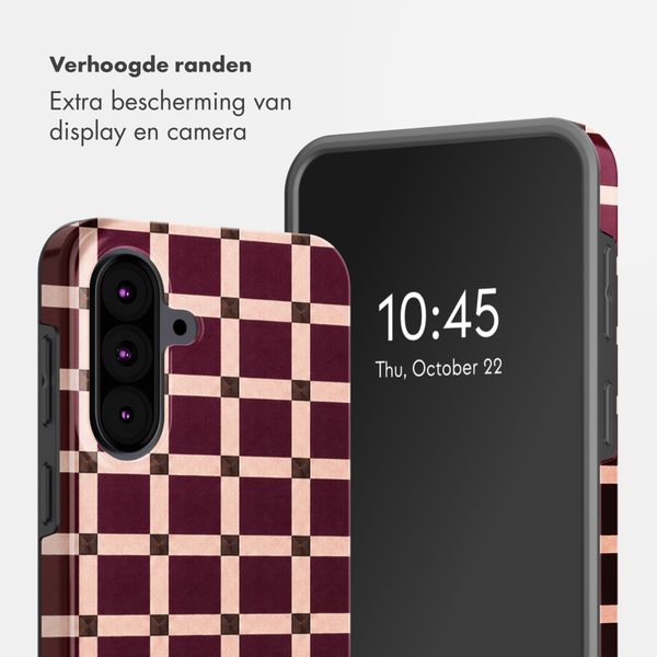 Selencia Vivid Backcover Samsung Galaxy A37 (5G) - Check This Burgundy
