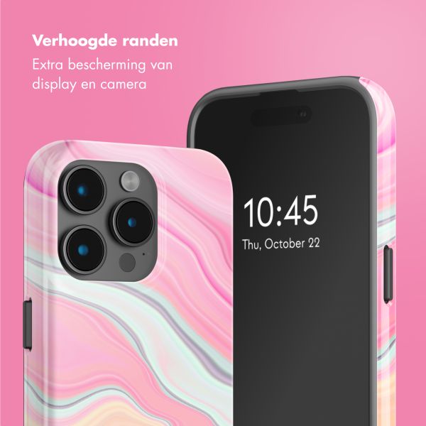 Selencia Vivid Tough Backcover met MagSafe Apple iPhone 15 Pro - Pastel Lipstick Marble