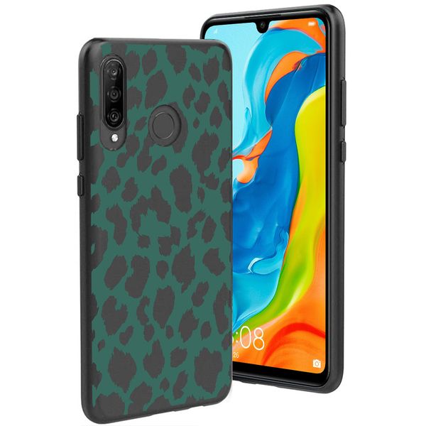 imoshion Design hoesje Huawei P30 Lite - Green Leopard