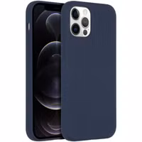 Accezz Liquid Silicone Backcover met MagSafe Apple iPhone 12 (Pro) - Donkerblauw