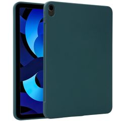 Accezz Liquid Silicone Backcover met penhouder Apple iPad Air 11 inch (2025) M3 / (2024) M2 / Air 5 (2022) / Air 4 (2020) - Donkergroen