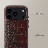 Selencia Croco Backcover met MagSafe Apple iPhone 18 Pro Max / 17 Pro Max - Choco Brown