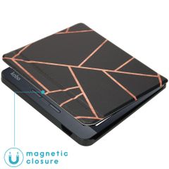 imoshion Design Slim Hard Case Sleepcover met stand Kobo Libra H2O - Black Graphic