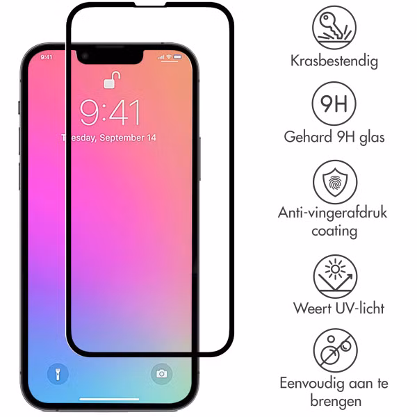 Selencia Gehard Glas Premium Screenprotector Apple iPhone 13 / 13 Pro / 14 / 16e