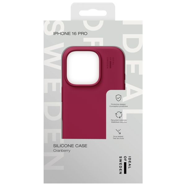 iDeal of Sweden Silicone Case iPhone 16 Pro - Cranberry