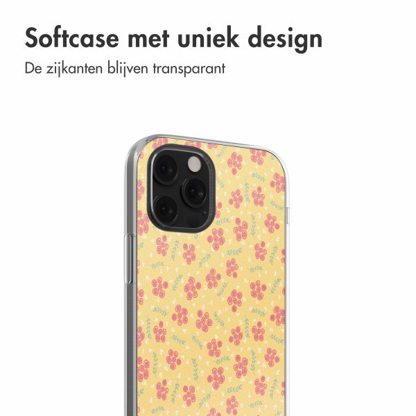 imoshion  Design hoesje iPhone 12 (Pro) - Sunny Yellow Petite Flowers