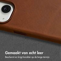 Accezz Vintage Leather Magsafe Backcover Apple iPhone 14 - Tabacco Cognac