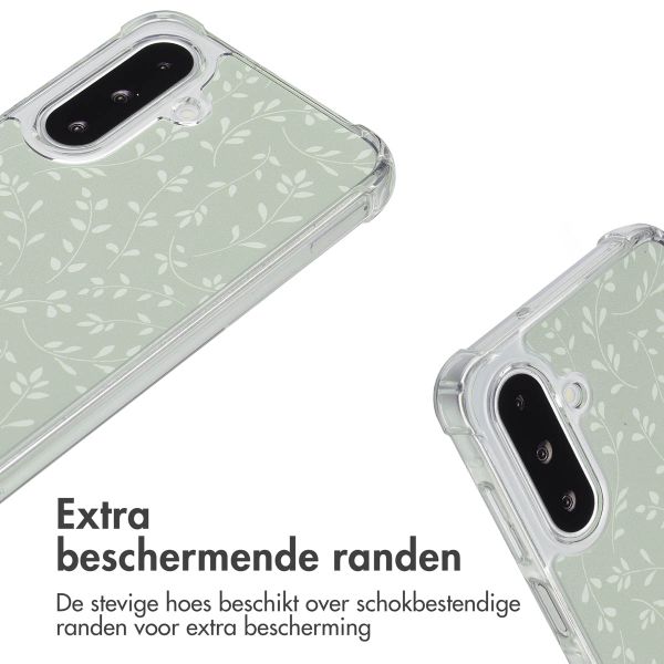 imoshion Design hoesje met koord Samsung Galaxy A26 - Smoke Green Flowers