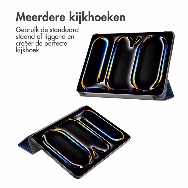 imoshion Trifold Bookcase Apple iPad Pro 13 (2025) M5 / (2024) M4 - Donkerblauw