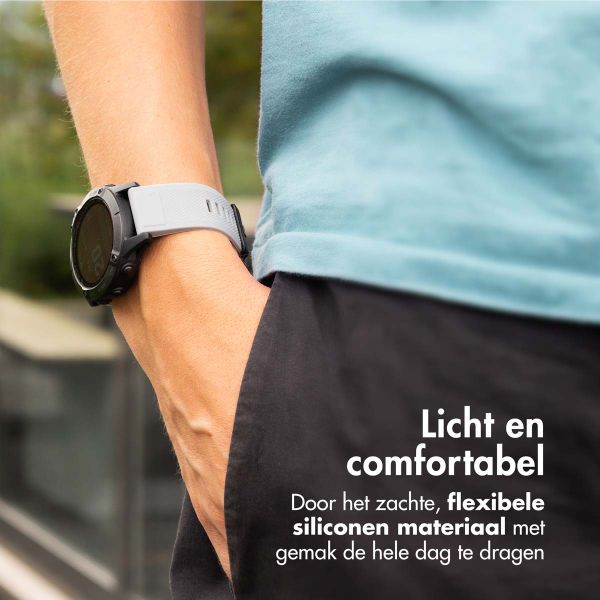 imoshion QuickFit® Siliconen bandje  - Garmin 22 mm aansluiting - Grijs