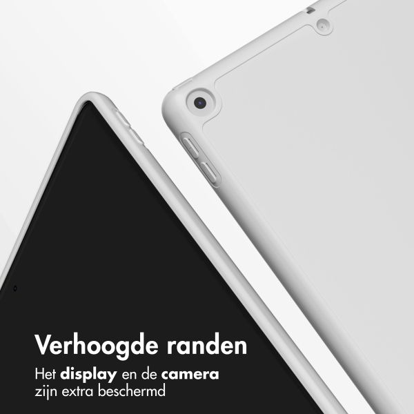 Accezz Smart Silicone Bookcase Apple iPad 9 (2021) 10.2 inch / iPad 8 (2020) 10.2 inch / iPad 7 (2019) 10.2 inch - Grijs