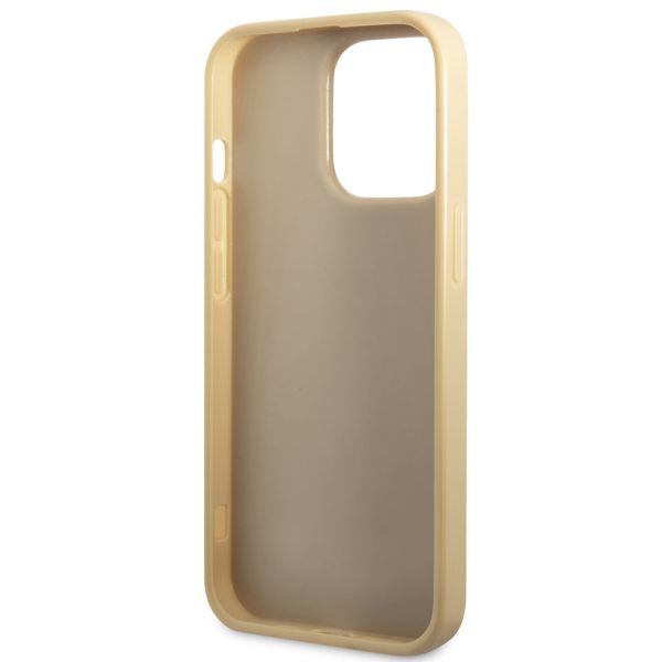 Guess Glitter Flakes Backcover iPhone 14 Pro Max - Goud