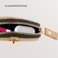 Selencia Nova Mini Pouch - Croco Toasted Almond