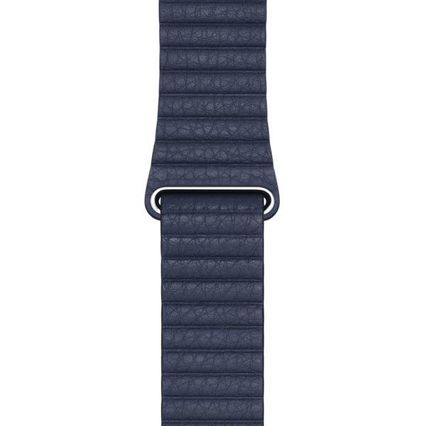 Apple Leather Loop Apple Watch Series 1 t/m 10 / SE / Ultra (2) (44/45/46/49 mm) - Maat L - Diver Blue