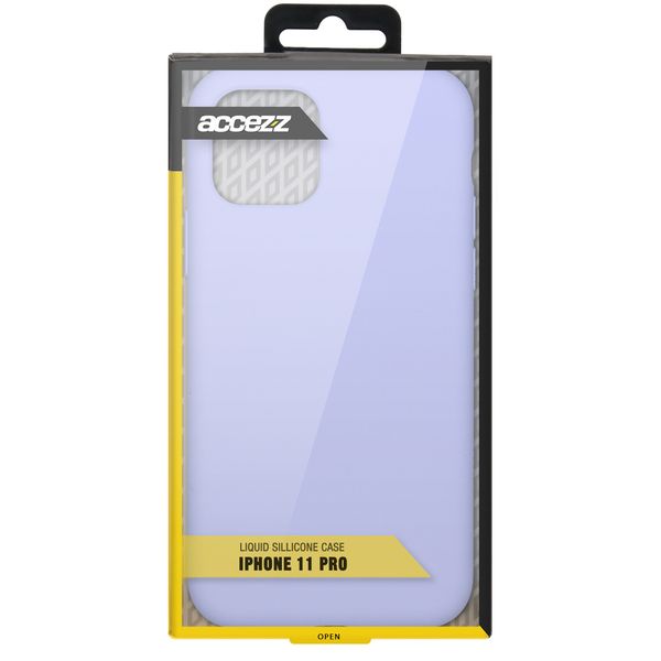 Accezz Liquid Silicone Backcover Apple iPhone 11 Pro - Paars