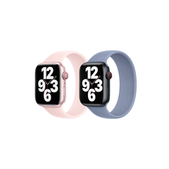 Apple 2 Pack Siliconen solobandje Apple Watch | 38/40/41/42 mm - Maat 3 - Light Pink/ Winter Blue